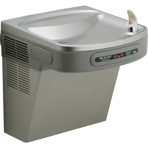 Elkay LZO8 8 GPH ADA Wall Mount Single Level Hands Free Filtered Water Cooler with Front Controls - Grey Finish