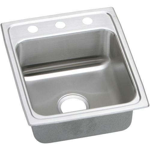 Elkay LRADQ172040 Gourmet 17' Single Basin Drop In Stainless Steel Kitchen Sink