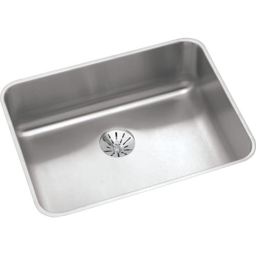 Elkay ELUHAD211545PD Gourmet 23-1/2' Single Basin Undermount Stainless Steel Kitchen Sink - Includes Perfect Drain Assembly