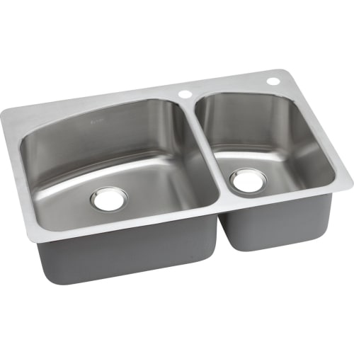 Elkay DPXSR2250R Dayton 33' Double Basin Drop In / Undermount Stainless Steel Kitchen Sink