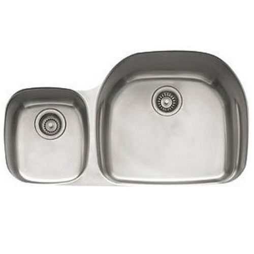Franke PRX 120-LH Prestige 35-5/8' x 20-4/9' Double Basin Undermount 16-Gauge Stainless Steel Kitchen Sink