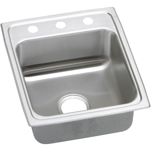 Elkay LRADQ152260 Gourmet 15' Single Basin Drop In Stainless Steel Kitchen Sink