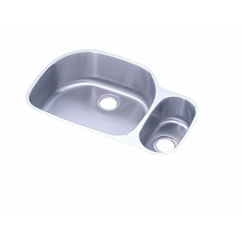 Elkay ELUH3221R Harmony 31-1/2' Double Basin 18-Gauge Stainless Steel Kitchen Sink for Undermount Installations with 80/20 Split