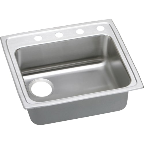 Elkay LRAD252140L Gourmet 25' Single Basin Drop In Stainless Steel Kitchen Sink