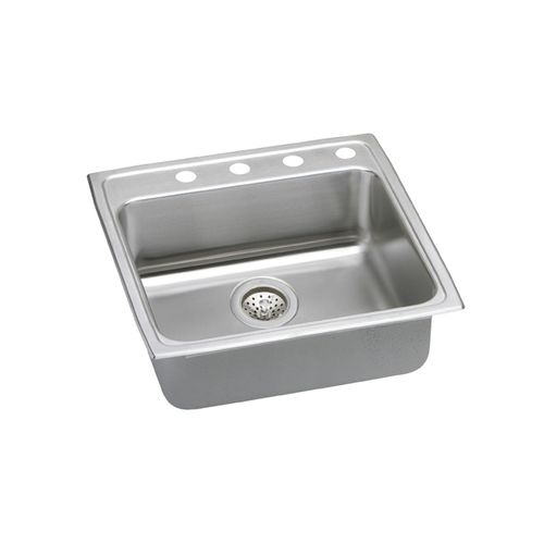 Elkay LRAD222250MR2? Gourmet Kitchen Sink 22' x 22' Drop In Stainless Steel Single Basin with 5' Basins