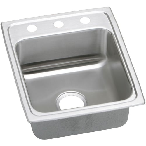 Elkay LRADQ152245 Gourmet 15' Single Basin Drop In Stainless Steel Kitchen Sink