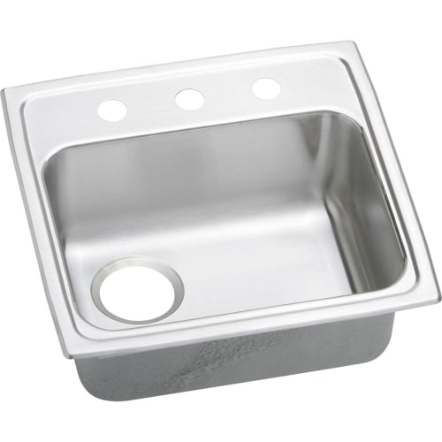 Elkay LRAD191855L Gourmet 19' Single Basin Drop In Stainless Steel Kitchen Sink