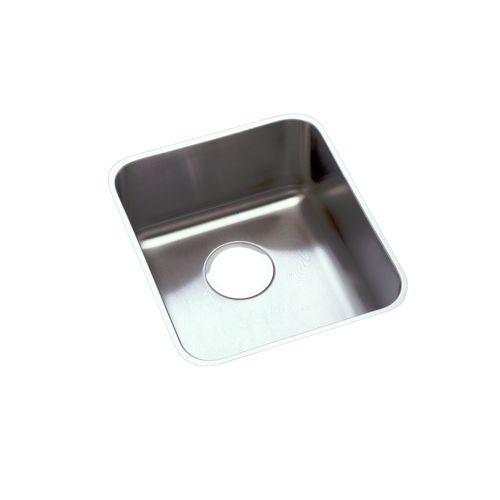 Elkay ELUHAD111655 Lustertone Stainless Steel 14' x 18-1/2'' Undermount Single Basin Kitchen Sink with 5-3/8' Depth and Rounded