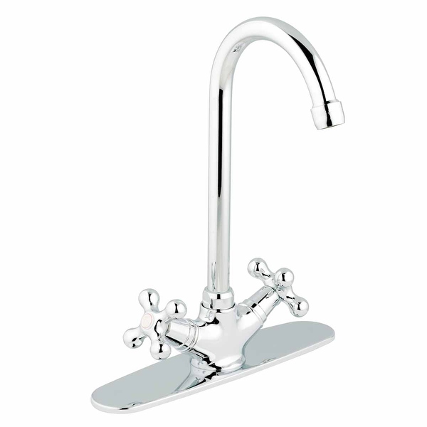 Kitchen Gooseneck Faucet Chrome Swivel Centerset 2 Handles | Renovator's Supply - Renovator's Supply|Brass