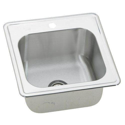 Elkay ESE202010 Gourmet 20' Single Basin 20-Gauge Stainless Steel Kitchen Sink for Drop In Installations with SoundGuard