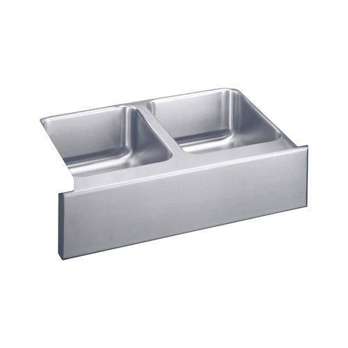 Elkay ELUHF3320DBG Gourmet Lustertone Stainless Steel 33' x 20-1/2' Undermount Double Basin Kitchen Sink with 7-7/8' Depth,