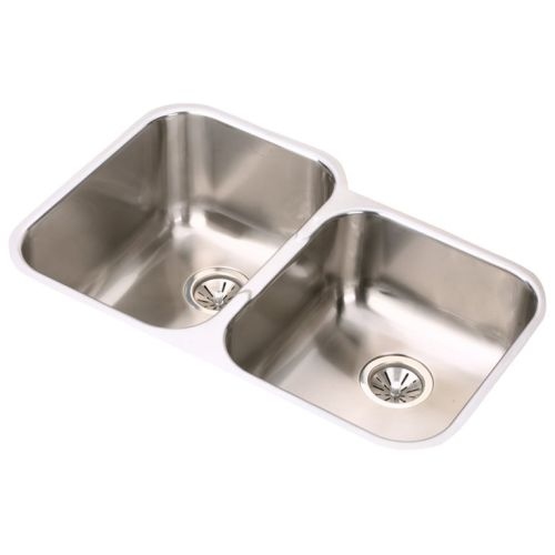 Elkay EGUH3120R Gourmet Elumina 31-1/4? x 20-1/2? Double Basin Undermount Stainless Steel Kitchen Sink with SoundGuard?