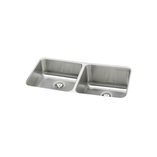 Elkay ELUH311810L Gourmet Lustertone Stainless Steel 30-3/4' x 18-1/2' Double Basin Undermount Kitchen Sink with Right Primary
