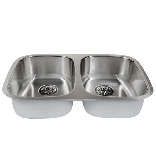 Delacora DSS182918C 29-1/8' Double Basin Undermount Stainless Steel Kitchen Sink with 50/50 Split and Sound Dampening Technology