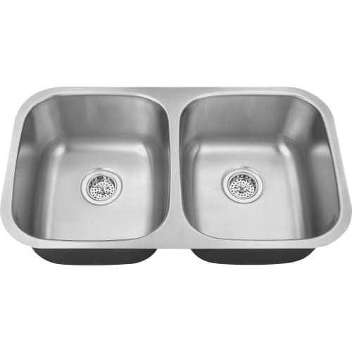 Delacora DSS3219C5050 32' Undermount Double Basin Stainless Steel Kitchen Sink with 50/50 Split