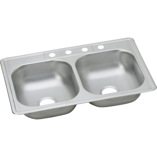 Elkay K23321 Kingsford 33' Double Basin Drop In Stainless Steel Kitchen Sink