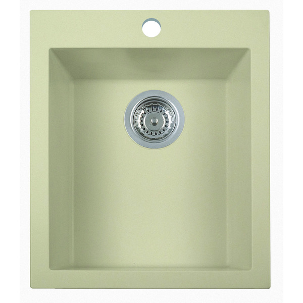 Biscuit 17-inch Drop-in Rectangular Granite Composite Kitchen Prep Sink - Granite