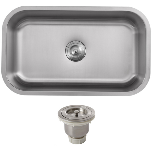 Ticor 31.5-inch Stainless Steel 16-gauge Undermount Single Bowl Kitchen Sink - 16 Gauge