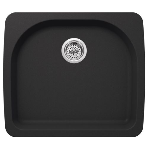 Miseno MGR2522 Carolina 25' Single Basin Drop In or Undermount Granite Composite Kitchen Sink - Basket Strainer Included