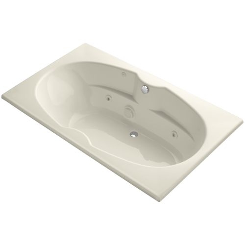 Kohler K-1131 Proflex Collection 72' Drop In Jetted Whirlpool Bath Tub with Center Drain - White