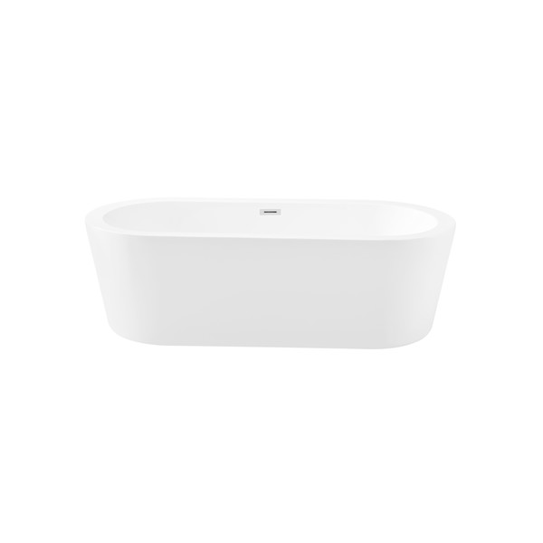 Streamline 67-inch Free Standing Soaking Tub With Internal Drain - 67' Soaking Free Standing Tub With Internal Drain