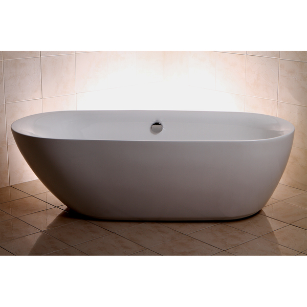 Modern Double Ended 71-inch Freestanding Acrylic Bathtub - White