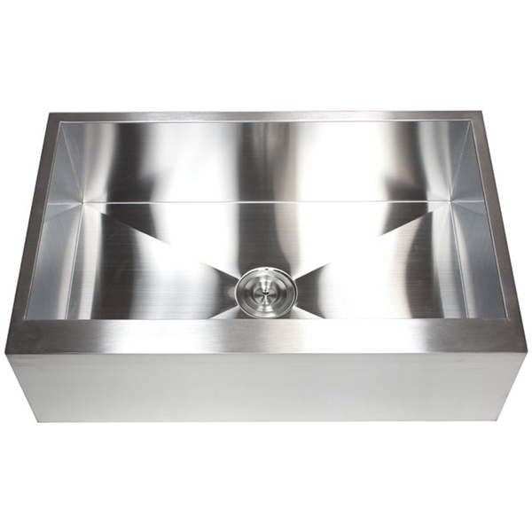 36-inch 16-gauge Farmhouse Single Bowl Flat Apron Kitchen Sink - 36 inch Stainless Steel Single Flat Kitchen Sink