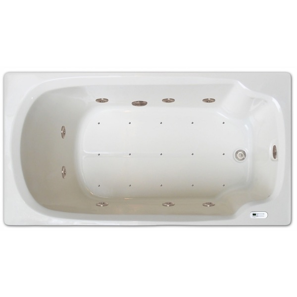 Signature Bath White Acrylic 60-inch x 32-inch Drop-in Whirlpool/Air Combo Bath