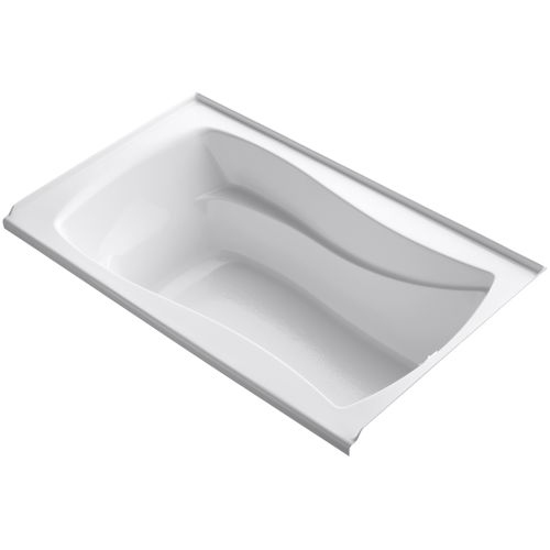 Kohler K-1242-R Mariposa Collection 60' Three Wall Alcove Soaking Bath Tub with Right Hand Drain and Textured Bottom