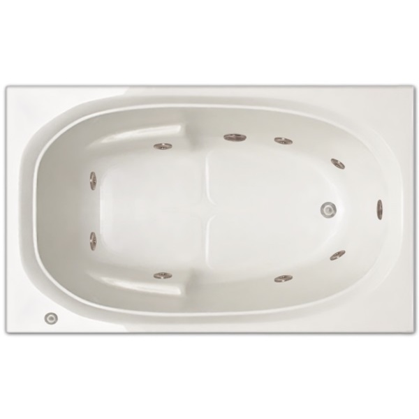 Signature Bath 60-inch x 36-inch x 19-inch Drop-in Whirlpool tub
